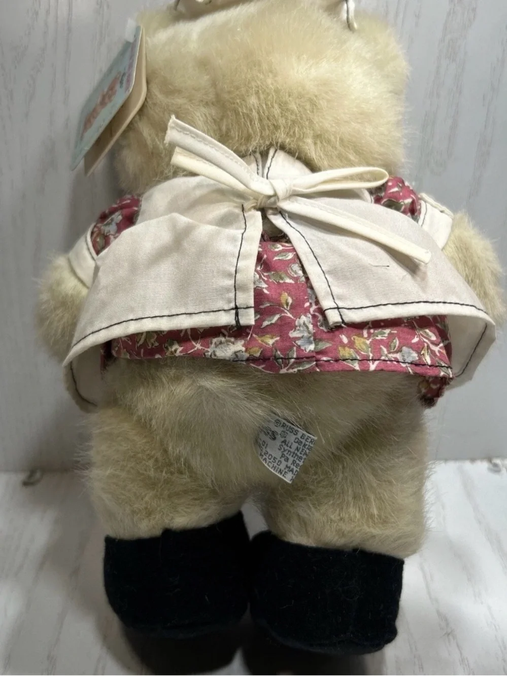 Vintage RUSS Teddy Bear Dressed In Colonial Clothes Korea November Bear 11”
